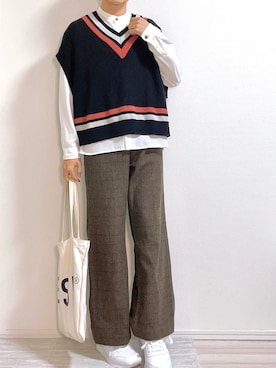 「CONVERSE（コンバース）のアイテム（バッグ）」を使った、<TACK>;さん（メンズ・167cm）の冬コーディネート