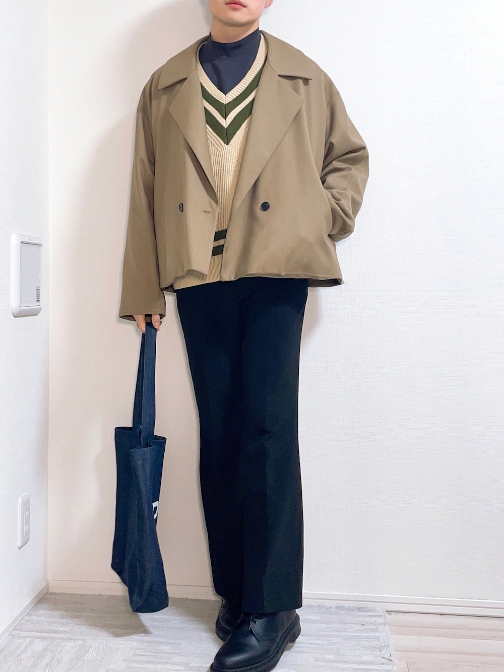 HARE（ハレ）の「BIGシングルラインニットベスト(HARE)（ニット