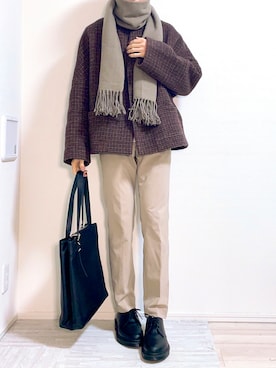 「冬」｜「アイテム（セットアップ）」を使った、<TACK>;さん（メンズ・167cm）の冬コーディネート