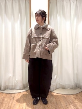 「Samansa Mos2（サマンサ モスモス）のアイテム（ブルゾン）」を使った、ayanoさん（レディース・162cm）の冬コーディネート
