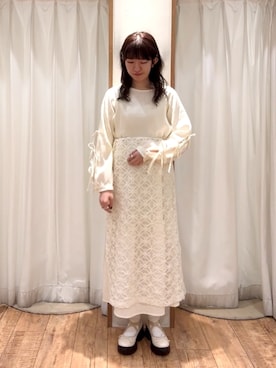 「ehka sopo（エヘカソポ）のアイテム（ワンピース/ドレス）」を使った、ayanoさん（レディース・162cm）の春コーディネート