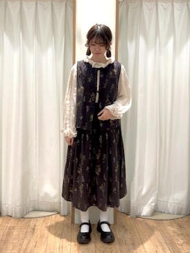 「TSUHARU by Samansa Mos2（ツハルバイサマンサモスモス）のアイテム（スカート）」を使った、ayanoさん（レディース・162cm）の秋コーディネート