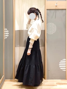 「blue」｜「アイテム（ニット/セーター）」を使った、ayanoさん（レディース・162cm）の秋コーディネート
