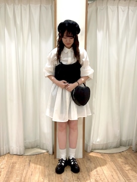 「ehka sopo（エヘカソポ）のアイテム（ハンチング/ベレー帽）」を使った、ayanoさん（レディース・162cm）の秋コーディネート