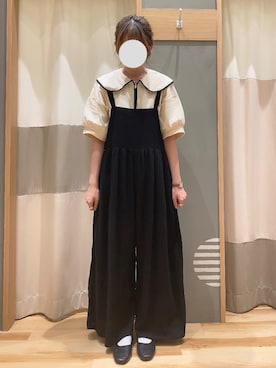 「サマンサモスモス」｜「アイテム（オールインワン・サロペット）」を使った、ayanoさん（レディース・162cm）の春コーディネート