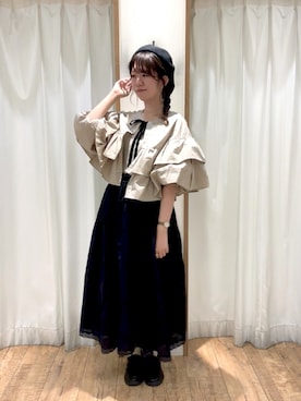 「TSUHARU by Samansa Mos2（ツハルバイサマンサモスモス）のアイテム（スカート）」を使った、ayanoさん（レディース・162cm）の秋コーディネート