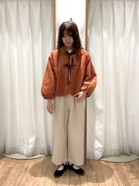 「Samansa Mos2（サマンサ モスモス）のアイテム（ジャケット/アウター）」を使った、ayanoさん（レディース・162cm）の秋コーディネート