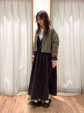 「サマンサモスモス」｜「アイテム（ノーカラージャケット）」を使った、ayanoさん（レディース・162cm）の秋コーディネート
