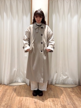 「ehka sopo（エヘカソポ）のアイテム（その他アウター）」を使った、ayanoさん（レディース・162cm）の冬コーディネート