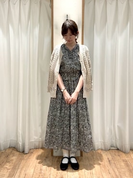「TSUHARU by Samansa Mos2（ツハルバイサマンサモスモス）のアイテム（カーディガン/ボレロ）」を使った、ayanoさん（レディース・162cm）の夏コーディネート