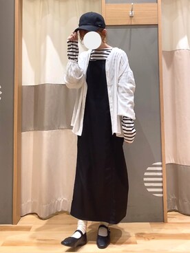 「Samansa Mos2 blue（サマンサモスモスブルー）のアイテム（キャップ）」を使った、ayanoさん（レディース・162cm）の春コーディネート