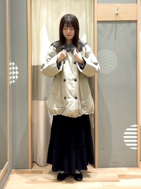 「サマンサモスモス」｜「アイテム（その他アウター）」を使った、ayanoさん（レディース・162cm）の冬コーディネート