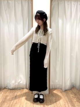 「ehka sopo（エヘカソポ）のアイテム（ハンチング/ベレー帽）」を使った、ayanoさん（レディース・162cm）の夏コーディネート