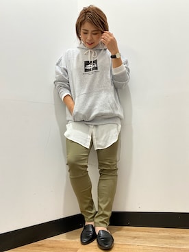「CAMP7」｜「アイテム（ローファー）」を使った、ha-tan. ✩.*˚さん（レディース・157cm）の秋コーディネート