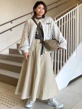 「CAMP7（キャンプセブン）のアイテム」を使った、ha-tan. ✩.*˚さん（レディース・157cm）の春コーディネート