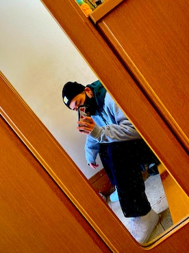 「ストリート系」｜「アイテム（スウェット）」を使った、かずきさん（メンズ・181cm）の冬コーディネート