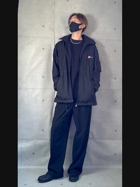 「no brand（ノーブランド）のアイテム（ブルゾン）」を使った、ambi_さん（メンズ・177cm）の冬コーディネート