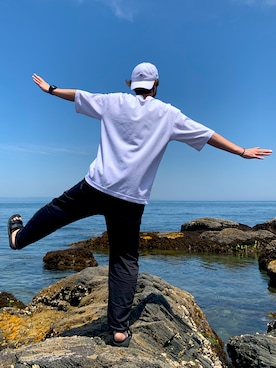 「ユニクロU」｜「アイテム（アクセサリー）」を使った、ambi_さん（メンズ・177cm）の春コーディネート