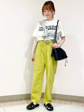 「Samansa Mos2 blue」｜「アイテム（その他）」を使った、里桜さん（レディース・158cm）の春コーディネート