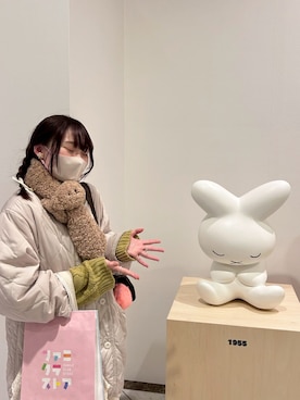 「Java（ジャバ）のアイテム（ノーカラージャケット）」を使った、🌸さん（レディース・158cm）の冬コーディネート