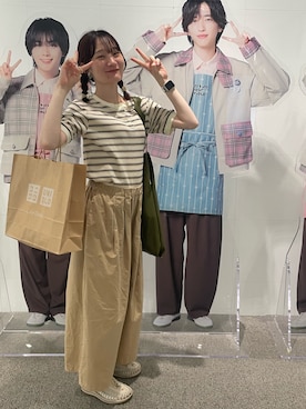 「Samansa Mos2（サマンサ モスモス）のアイテム」を使った、里桜さん（レディース・158cm）の夏コーディネート