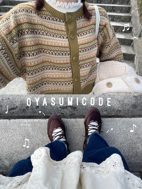 「アイテム（カーディガン/ボレロ）」を使った、🌸さん（レディース・158cm・20代）の冬コーディネート