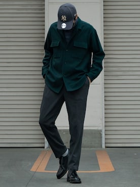 「ROYAL REPUBLIQ（ロイヤルリパブリック）のアイテム（ドレスシューズ）」を使った、masaさん（メンズ・174cm）の冬コーディネート