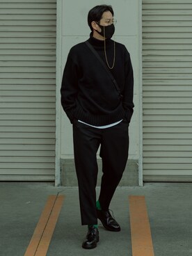 「ROYAL REPUBLIQ（ロイヤルリパブリック）のアイテム（ドレスシューズ）」を使った、masaさん（メンズ・174cm）の冬コーディネート