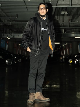 「ECCO（エコー）のアイテム」を使った、masaさん（メンズ・174cm）の冬コーディネート