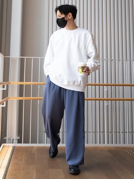 「らふこーで」｜「アイテム（スラックス）」を使った、masaさん（メンズ・174cm）の春コーディネート