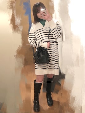 「SESTO（セスト）のアイテム（ブーツ）」を使った、ちゃみんさん（レディース・156cm）の春コーディネート