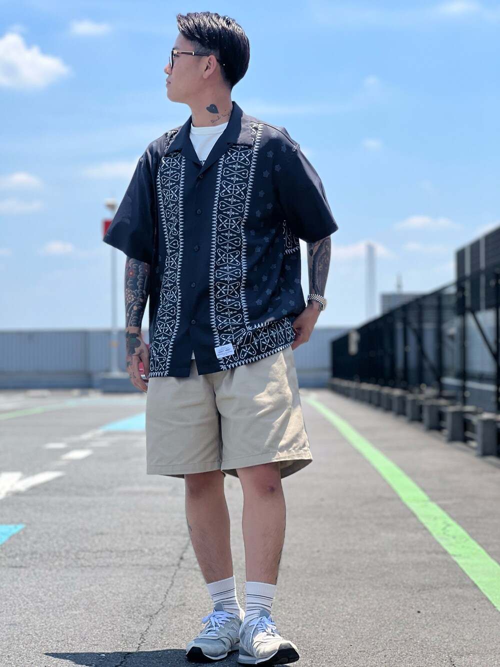 schott（ショット）の「Schott/ショット/DOUBLE PLEATED T/C SHORTS