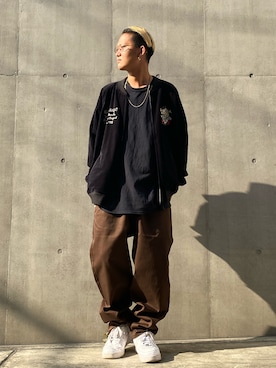 「スタイリング」｜「アイテム（ブルゾン）」を使った、Yuta Suzukiさん（メンズ・174cm）の秋コーディネート