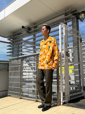 「schott（ショット）の【直営限定】Schott/ショット/MILITARY SLACKS/ミリタリースラックス（その他パンツ）」を使った、Yuta Suzukiさん（メンズ・174cm）の春コーディネート