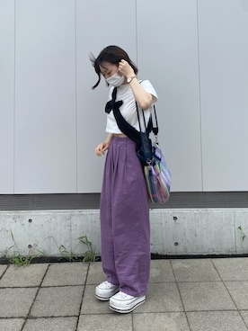 「at12:03（アットイチニーゼロサン）のアイテム」を使った、ハ  ルさん（レディース・152cm）の夏コーディネート