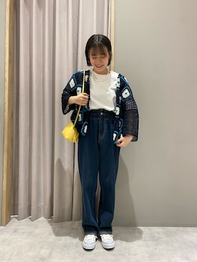 「USAコットン」｜「アイテム（アクセサリー）」を使った、ハ  ルさん（レディース・152cm）の春コーディネート