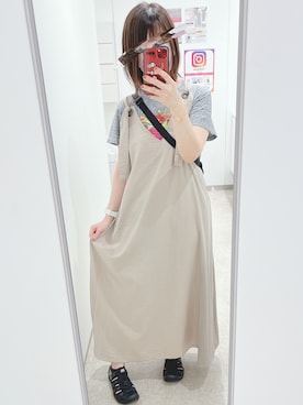 「Bou Jeloud（ブージュルード）のアイテム（ワンピース/ドレス）」を使った、maiko⑅◡̈⑅さん（レディース・153cm）の夏コーディネート