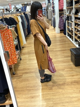 「ワークマン」｜「アイテム（ワンピース/ドレス）」を使った、maiko⑅◡̈⑅さん（レディース・153cm）の秋コーディネート