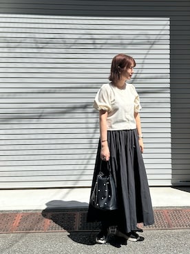 「しまむら（シマムラ）のアイテム」を使った、あんまるさん（レディース・166cm）の夏コーディネート