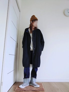「AS KNOW AS plus（アズノゥアズプラス）のアイテム（ノーカラージャケット）」を使った、manami💞さん（レディース・165cm）の秋コーディネート