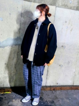 「アイテム（ブルゾン）」を使った、manami💞さん（レディース・163cm）の秋コーディネート