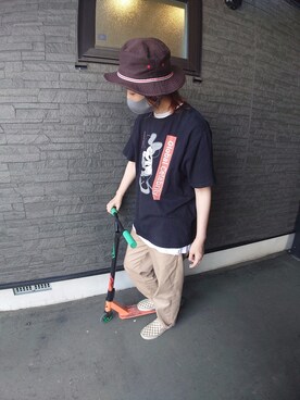 「GU（ジーユー）のシェフパンツ+E（その他）」を使った、manami💞さん（レディース・165cm）の夏コーディネート