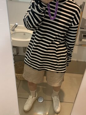 「mnml(ミニマル)のアイテム(トップス)」を使った、ennuimenさん(レディース・163cm)の夏コーディネート