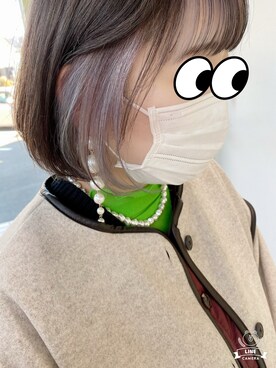 「GRL（グレイル）のアイテム（ノーカラーコート）」を使った、RINちゃむさん（レディース・165cm）の冬コーディネート