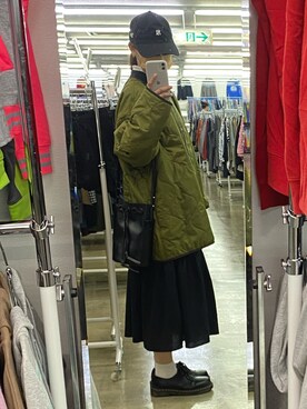 「cepo（セポ）のアイテム（ブルゾン）」を使った、◎ r i ◎さん（レディース・158cm）の冬コーディネート
