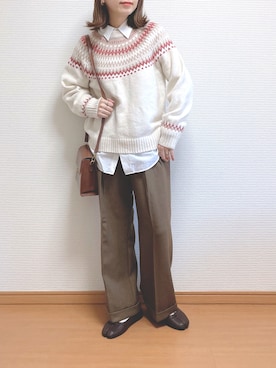 「マイベストコーデ2022」｜「アイテム（バレエシューズ）」を使った、なこさん（レディース・163cm）の冬コーディネート