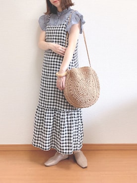 「サークルバッグ」｜なこさん（レディース・163cm）の夏コーディネート