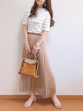 「AmbreNeige」｜「アイテム（その他シューズ）」を使った、なこさん（レディース・163cm）の夏コーディネート