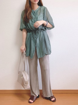 「Every very nice claup（エブリィベリーナイスクラップ）のアイテム」を使った、なこさん（レディース・163cm）の夏コーディネート