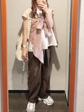 「Honeys（ハニーズ）のアイテム」を使った、なこさん（レディース・163cm）の秋コーディネート